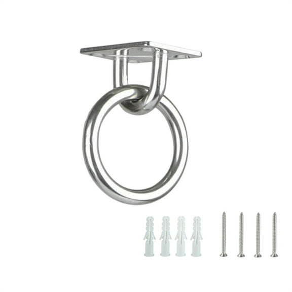 Plertrvy Clearance Heavy Duty Stainless Ceiling Mount Bracket For Swings And For Suspension Straps And Yoga Includes Screws Stainless Steel Square Door Buckle Marine Pull Ring 8Mm C(C@1439)