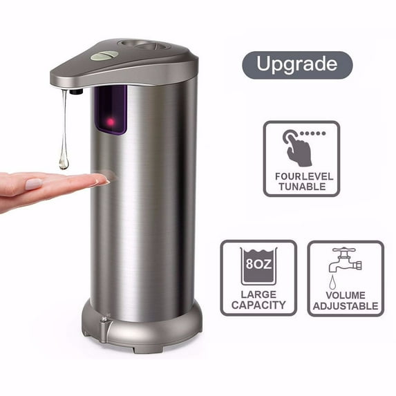 Plertrvy Clearance Kitchen cleaning machine New automatic soap dispenser, Hands Touchless Stainless Steel Automatic Soap Dispenser Motion Sensor