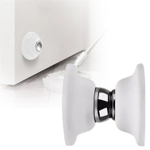 Plertrvy Clearance Metal Door Stopper Without Punching White, Hardware Door Stop White