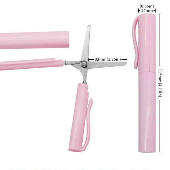 Plertrvy Clearance Pen Scissors Pink, Compact Student Scissors Folding Pocket Scissors Letter Opening Scissors For Home Sch. Craft