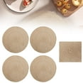 thumbnail image 1 of Plertrvy Clearance Tan Placemat 4Pcs, Round Placemats Set Of 4 Round Table Placemats Braided Cotton Place Mats 15 inch for Kitchen Dining Table Holiday Party, （4X Placemats）, 1 of 9