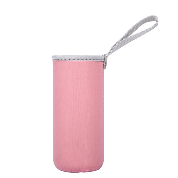 Plertrvy Colored Thermos Cup Cover Water Cup Cover Anti-Fall Cup Cover Pink 550 Clearance, Cup Sets, Portable Glass Water Bottle Sleeve Holder with Carry Strap Anti-Slip Water Bottle Cover