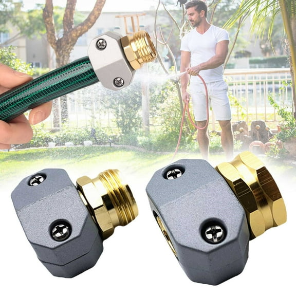Plertrvy Garden Hose Fittings Aluminum Female And Male With Clamp Water Hose End Connector Fit 3/4 inch And 5/8 inch Garden Hos, Faucet Hardware Clearance on Sale