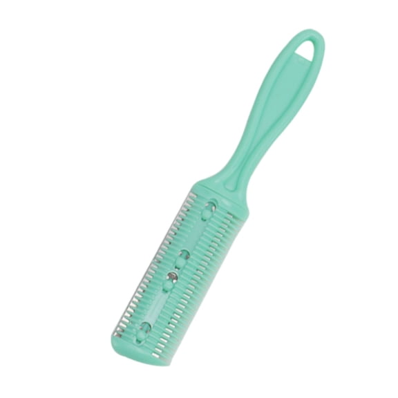Plertrvy Hair Cutting Comb, Double Sided Razor Comb, Thinning Trimming Shaper Tool, Home Hair Styling Grooming Accessory (Green)
