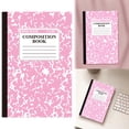 thumbnail image 1 of Plertrvy Marble Composition Notebook, A5 Notebook, 30 Sheets/60 Pages, Pink, 1 of 8