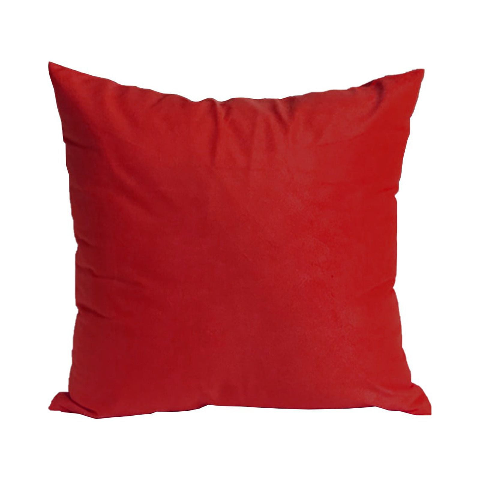 Plertrvy Red Pillowcase, Plain Plush Pillow Office Sofa Cushion