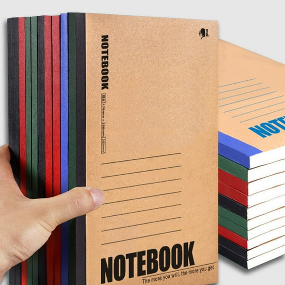 Plertrvy Simple Office Notebook A5【80 Sheets/160 Pages , A5 or B5 Composition Notebook ,Journals College Ruled Notebooks with Rainbow Spines Small Lined Composition Book For Home