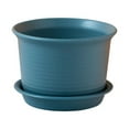 thumbnail image 1 of Plertrvy Small Flower Pot Resin Thick Plastic Creative Personality Blue Medium, Indoor Thicken Planter with Hole and Tray for All House Plants Ripple Pattern Flowerpot for Home Garden, Basin, 1 of 6