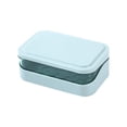 thumbnail image 1 of (1X Soap Box) Plertrvy Soap Box Blue, Soap Bar Container Holder Case Travel Dish Storage Drainers Box Cover Dishes Plastic, 1 of 7