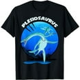 thumbnail image 1 of Plesiosaurus Prehistoric With Background Design T-Shirt, 1 of 5