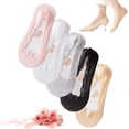 thumbnail image 1 of Pleteffect Socks, Lace No Show Liner Socks for Women, 5 Pairs Casual Lace Low Cut Liner Boat Non-Slip S-ocks( Mix), 1 of 7