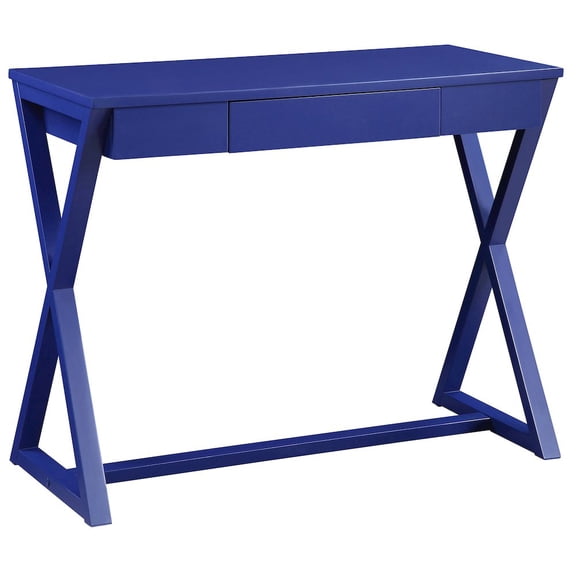 Plethoria Home 1-Drawer Writing Desk with X-shaped Base