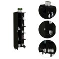 thumbnail image 1 of Plethoria Home 5-Shelf Tall Cabinet Black Wengue, 1 of 8