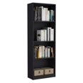 thumbnail image 1 of Plethoria Home Black 4 Piece Living Room Set with 4 Bookcases, 1 of 7