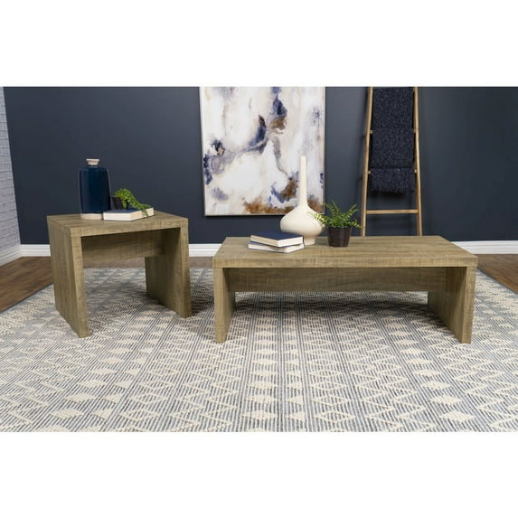 Plethoria Home Brianna Mango 2-piece Rectangular Coffee and End Table Set
