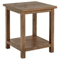 thumbnail image 1 of Plethoria Home Castleton Distressed Brown Wood End Table with Shelf, 1 of 8