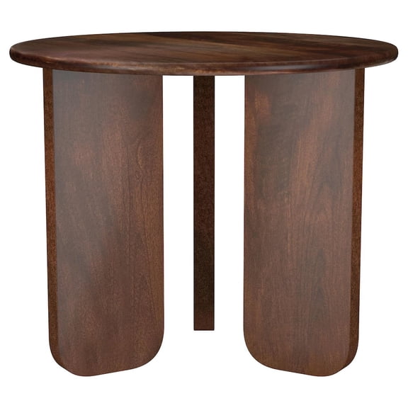 Plethoria Home Columbo Brown Round End Table