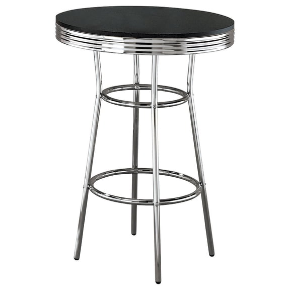 Plethoria Home Contemporary Round Bar Table