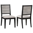 thumbnail image 1 of Plethoria Home Dove Grey and Black Padded Seat Dining Side Chairs (Set of 2), 1 of 15