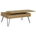 thumbnail image 1 of Plethoria Home Golden Oak and Black Coffee Table, 1 of 6