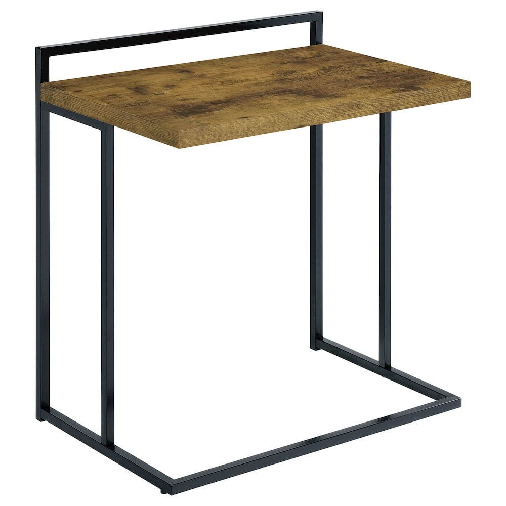 Dani 23.5'' Antique Nutmeg & Black Modern Snack Table