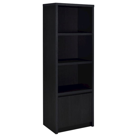 Plethoria Home Sloat Black 3-shelf Media Tower Entertainment Pier