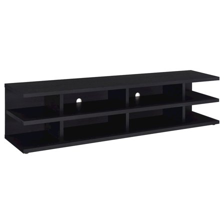Plethoria Home Starnes Black 78-inch 2-tier TV Stand