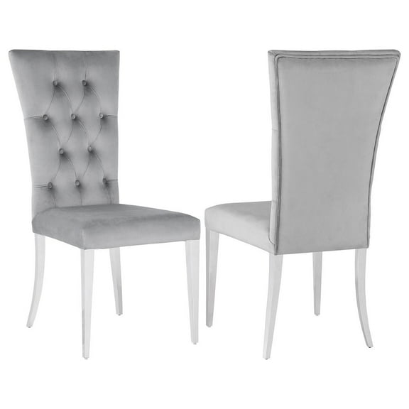Plethoria Home Tufted Back Side Chair (Set of 2)
