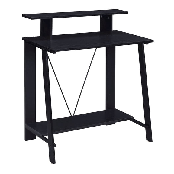 Plethoria Home Writing Desk with Upper Shelf