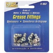 Plews & Edelmann Metric Grease Fitting Assortment - Easy Installation - 8 Piece, 6mm x 1