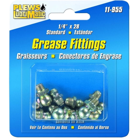 Plews Edelmann GREASE FITTING ASSTMNT SAE 8 FITTINGS ON CARD