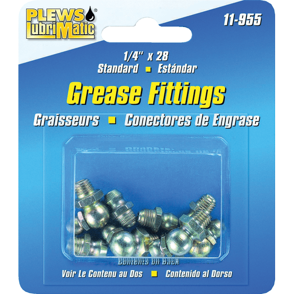 Plews LubriMatic Grease Fitting Assortment - Single Pack Residential Use, Standard Application