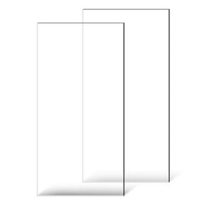 Plexiglass Acrylic Sheets 2 Pack 24 x 48 Inch 1/8 Inch Thick Clear Transparent Plastic for Crafting Picture Frame Replacement DIY Display Easy to Cut