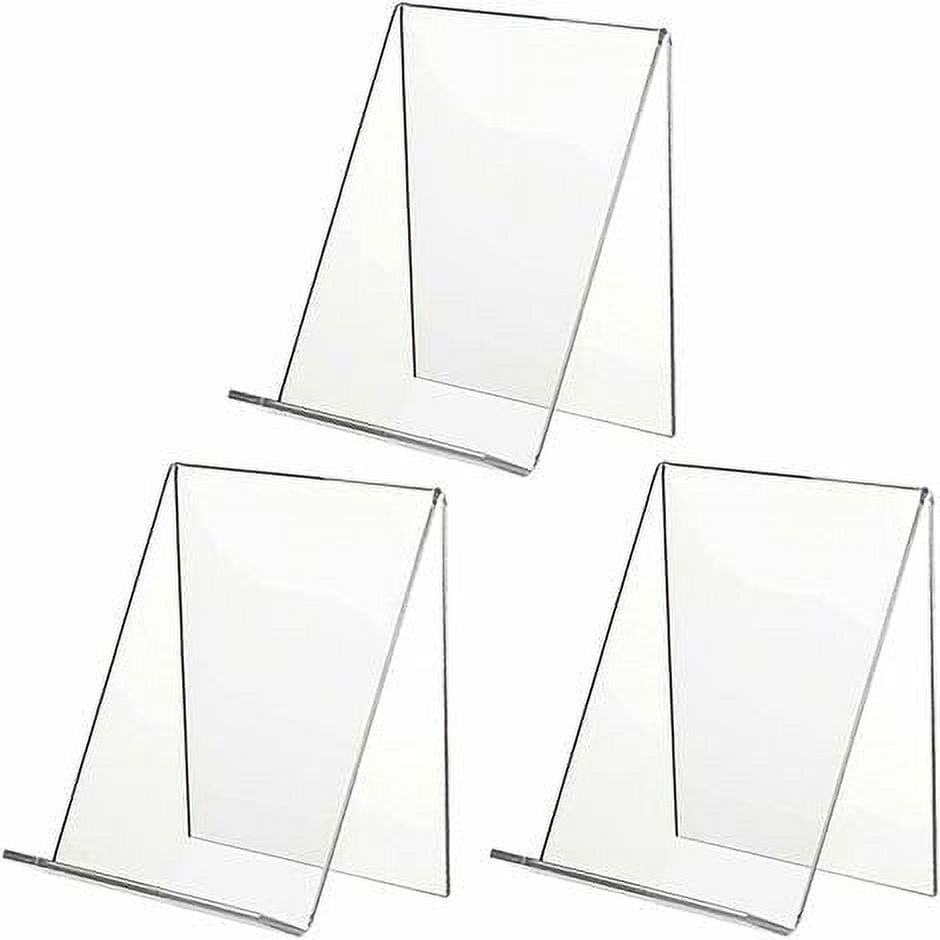 Plastic Book Riser Plexiglass Book Display, 3 Piece Book Support, Acrylic Book Display ...