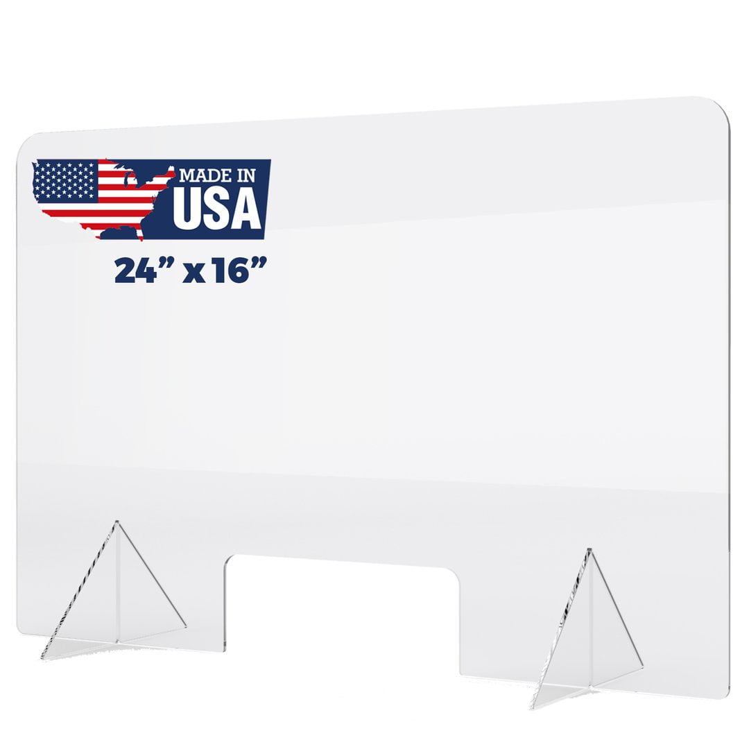 Plexiglass Sneeze Guard Protective Freestanding Shield Guards Against