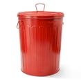 thumbnail image 1 of Plexon 20 Gallon Metal Trash Can with Lid Outdoor Large Garbage Can Decorative Trash Can Heavy Duty Powder Coated Metal Bucket with Lid for Garage Workshop Storage Farmhouse, Red, 1 of 9
