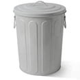 thumbnail image 1 of Plexon 5 Gallon Small Metal Trash Can with Lid Outdoor Galvanized Steel Bucket with Lid 5 Gal Storage Can for Dog Food Bird Seed Storage Container Rodent Pet Proof, Gray, 1 of 9