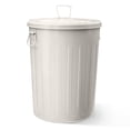 thumbnail image 1 of Plexon Large Metal Trash Can with Lid 20 Gallon, Decorative Outdoor Trash Can, Heavy Duty Galvanized Metal Bucket with Lid for Kitchen Garage Farmhouse, Beige, 1 of 10