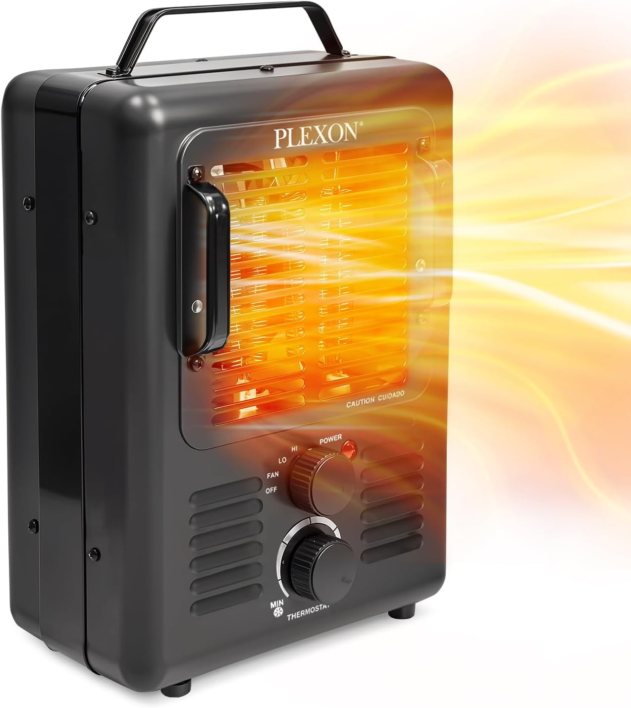 Plexon Milkhouse Utility Electric Heater with Thermostat Adjustable