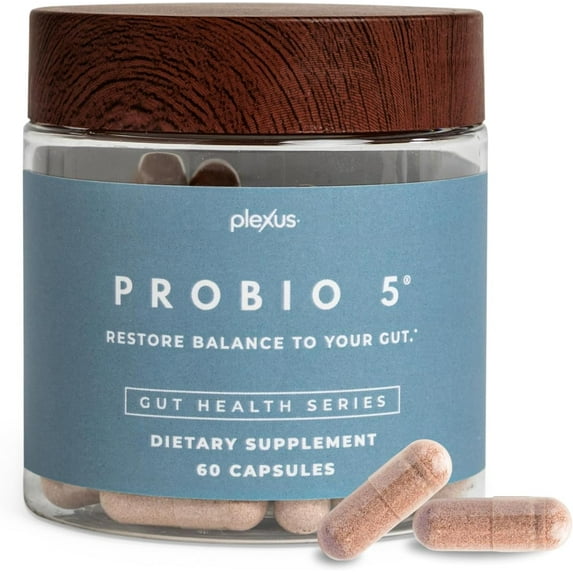 Plexus ProBio 5 Probiotic Supplement, 60 Capsules, Supports Digestive Health and Gut Balance