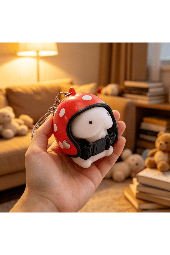 Pliable Panda Stress Ball Keychain, Travel-Friendly Sensory Fidget Ball for Adults, 1.6-Inch Quiet Squeeze Ball for Backpack or Desk