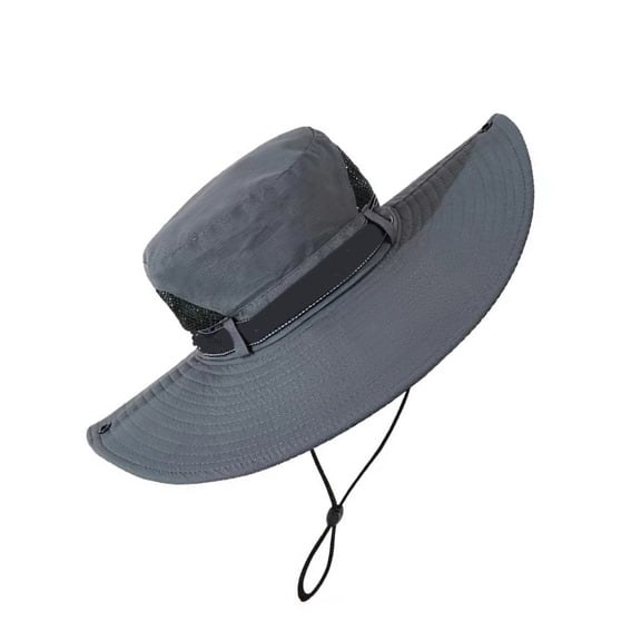 Pliable Sun Security Bucket Hat Broad Brimmed Thin Polyster For Outdoor Travel Beach
