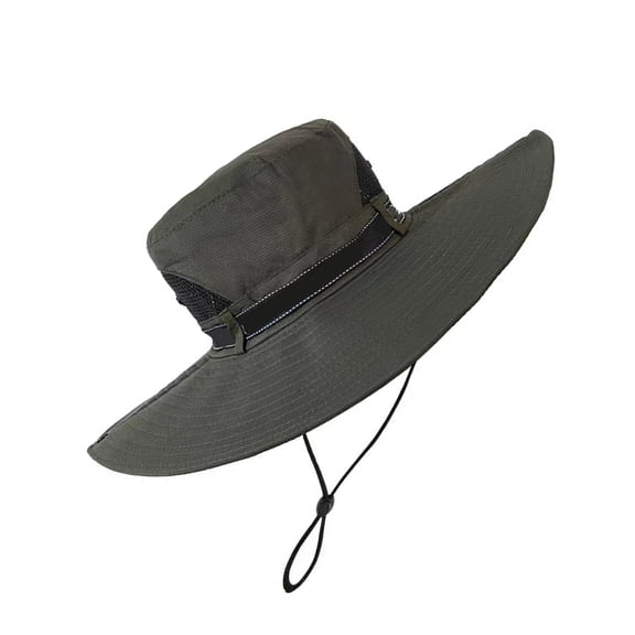 Pliable Sun Security Bucket Hat Broad Brimmed Thin Polyster For Outdoor Travel Beach