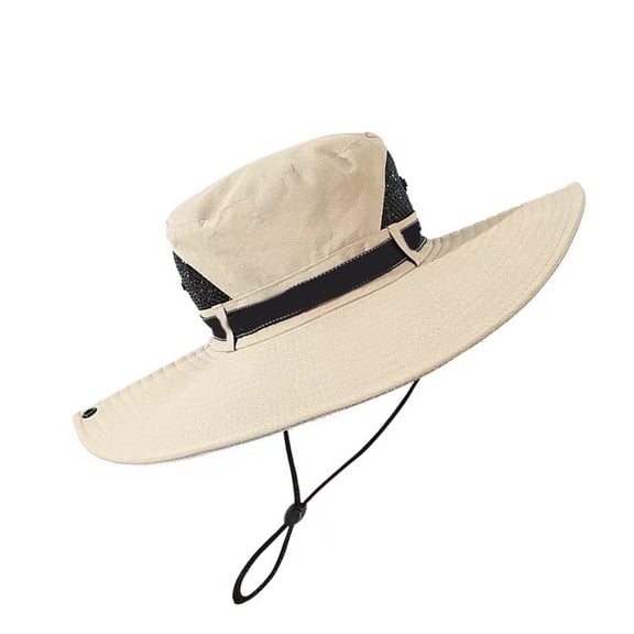 Pliable Sun Security Bucket Hat Broad Brimmed Thin Polyster For Outdoor Travel Beach