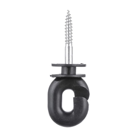 Plic Fence Insulator, 25PCS Screw-in Ring Insulator, Post Wood Insulator for Electric Fence Accessories, Black