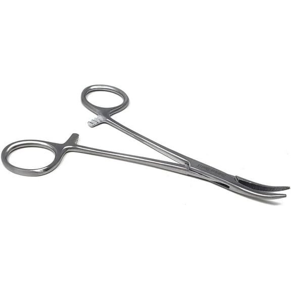 Pliers for DIY Art, Gundam Model Building Craft, Repairing Assembling Stainless Steel Bending Shaping Pliers With Full Serrated Jaws - Curved Tips - Silver - 5"