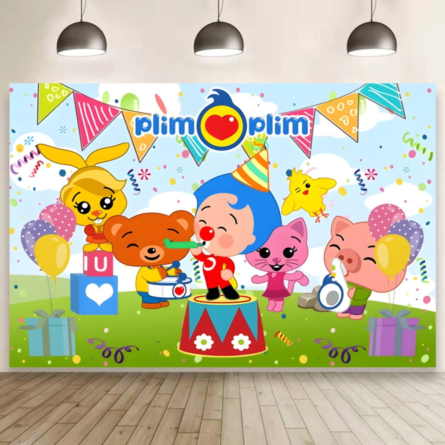 Durable 5x3ft Polyster Plim Plim Banner Backdrop - Walmart.com