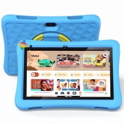 Plimpton Kids Tablet, Google Kids Space, Android Tablet for Kids, 10 Inch Ttablet with Parental Control, 93+6GB RAM 64GB Storage, 6000mAh, WiFi 6, EVA Shockproof Case, kids10 - Blue
