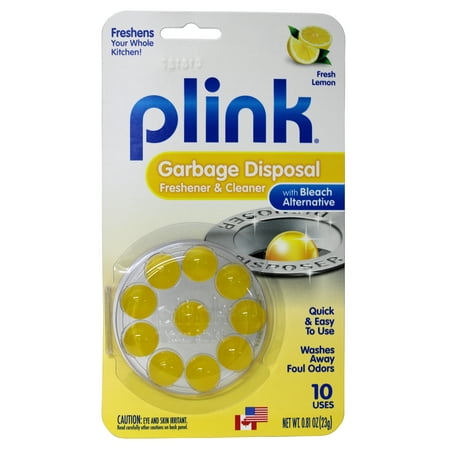 Plink 90 Garbage Disposer Cleaner and Deodorizer, Lemon, 10 Count