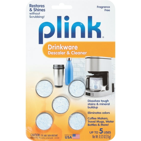 Plink Drinkware Descaler and Cleaner, 5 Tablets